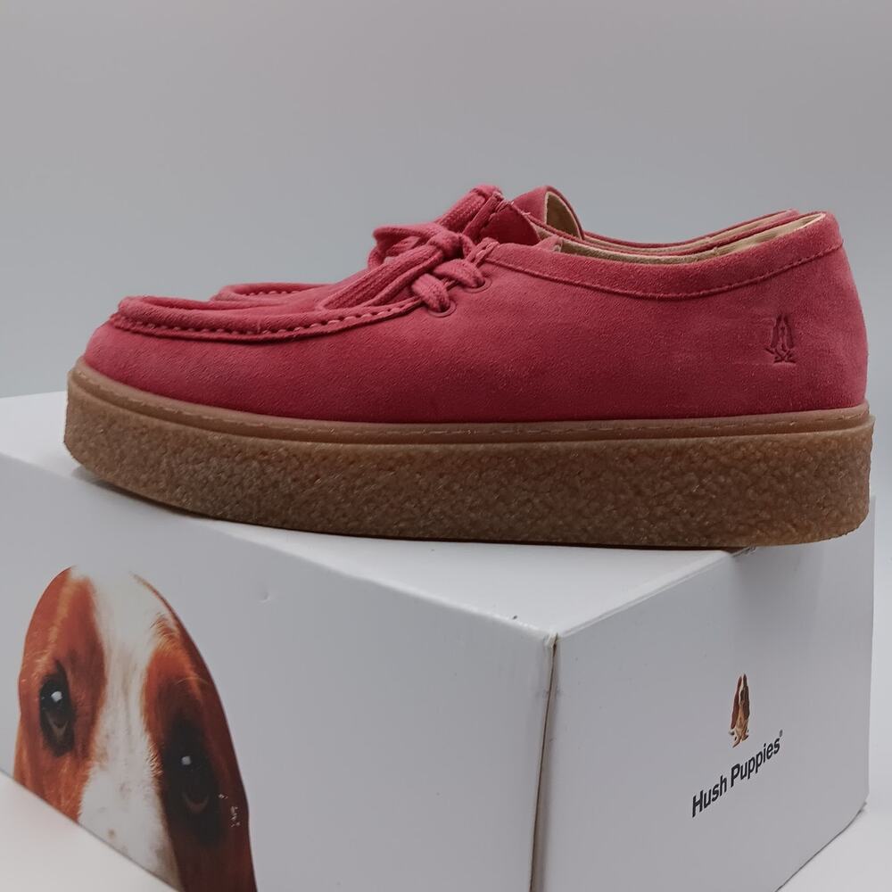 HUSP PUPPIES Bridget Pink Lemonade Suede Crepe Sole - Size 8 - Picture 10 of 14